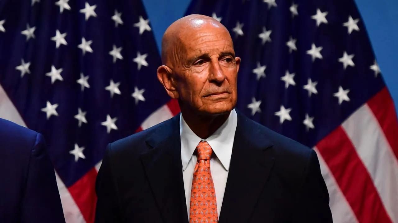 US Ambassador to Türkiye Tom Barrack during a press conference following the annual NATO Summit at Presidential Complex in Ankara, Türkiye on July 8, 2026 (AFP Photo)