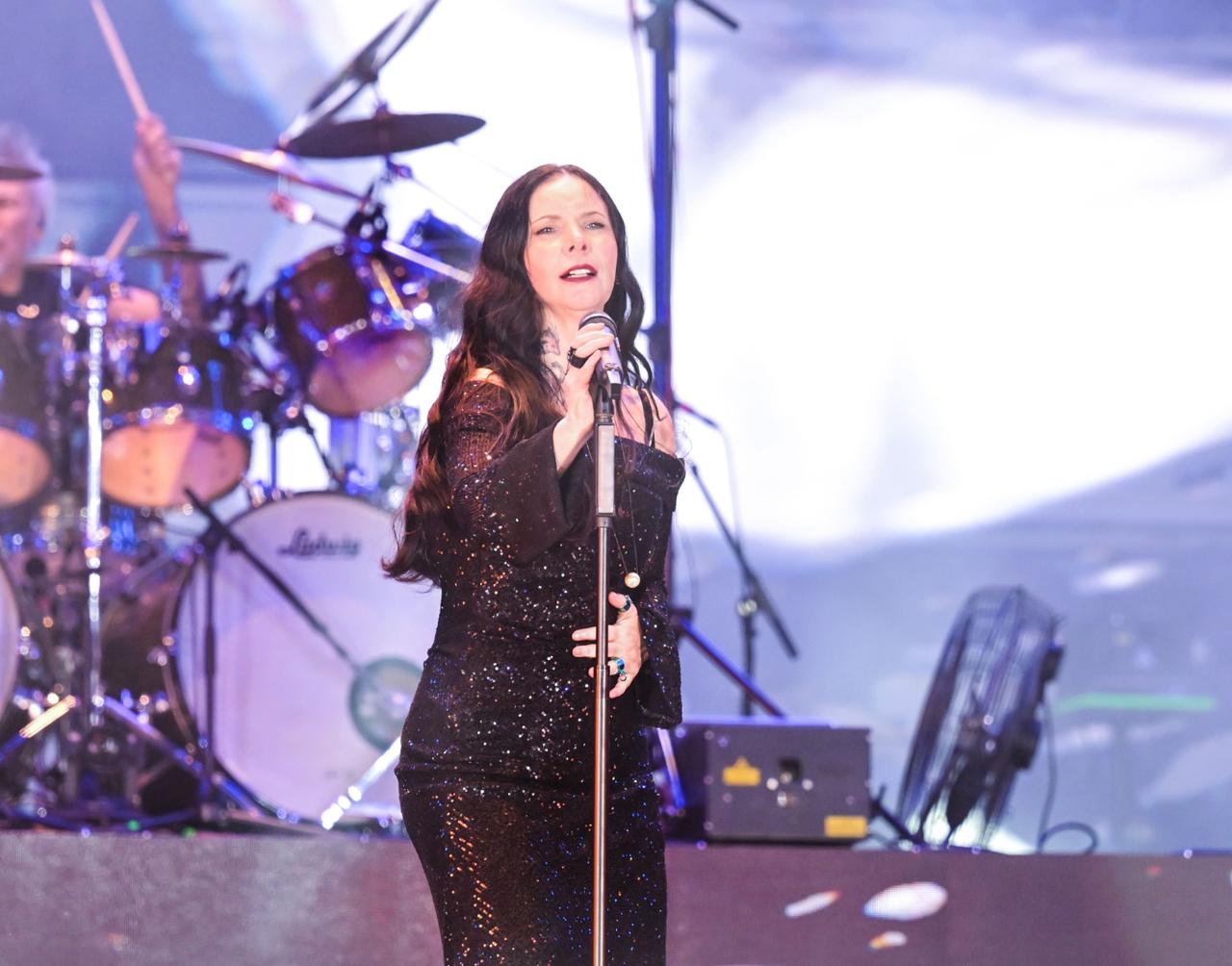 Turkish rock singer Sebnem Ferah performs during her concert at the Ataturk Orman Ciftligi Concert Area in Ankara, Türkiye, Oct. 3, 2026. (AA Photo)