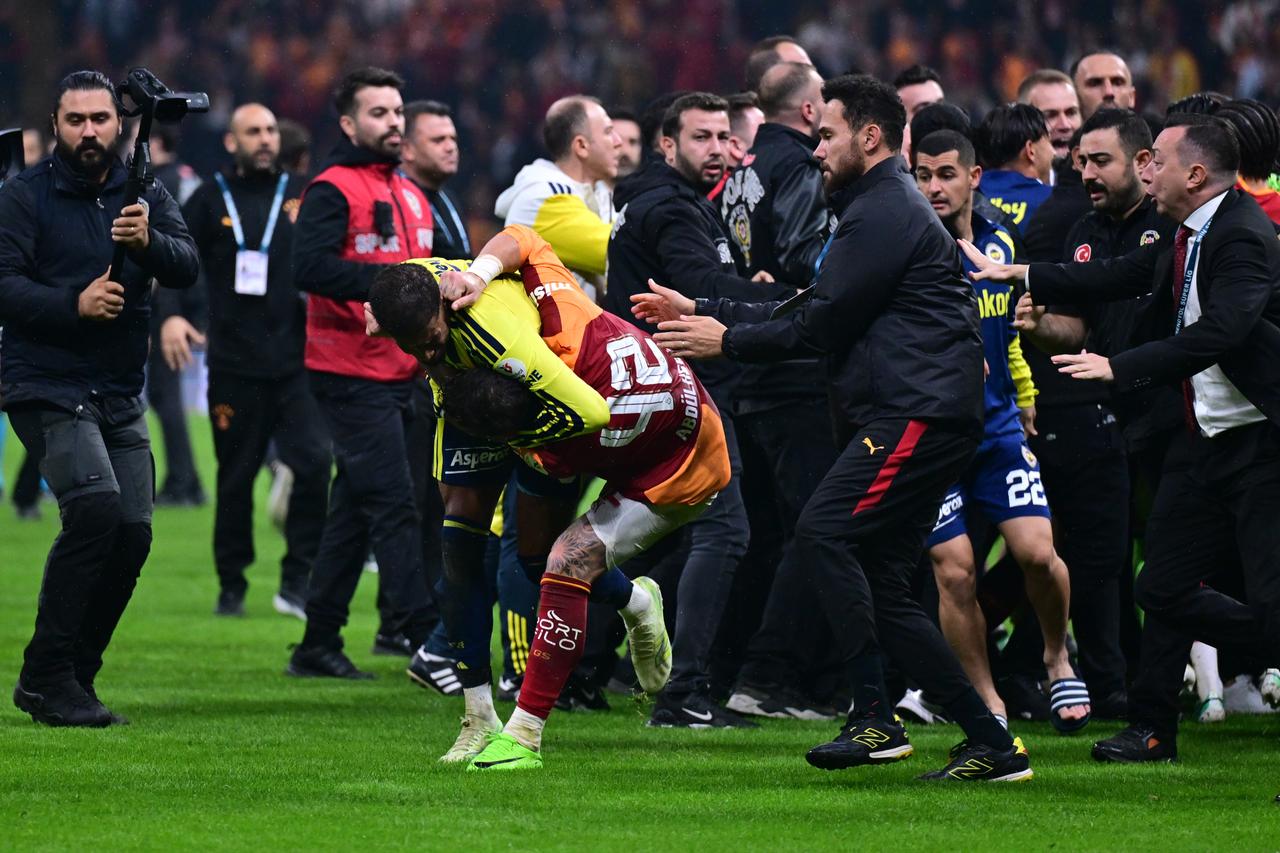 Fenerbahce and Galatasaray fined after derby fight as Brown and Bardakci face bans