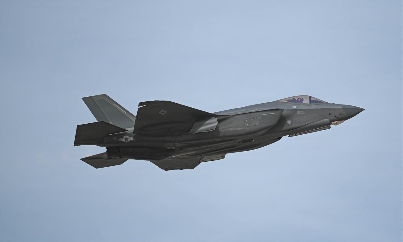 A U.S. Air Force F-35A Lightning II aircraft launches from a base in the U.S. Central Command area of responsibility on Oct. 16, 2026. (Photo via U.S. Air Force)