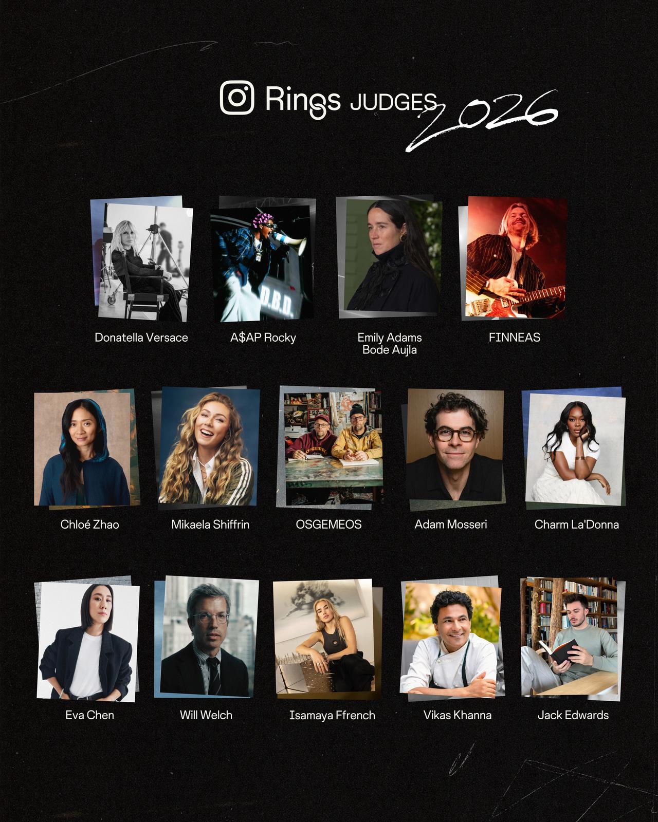 The judges panel of the 2026 Instagram Rings Awards. (Photo via creators.instagram.com)