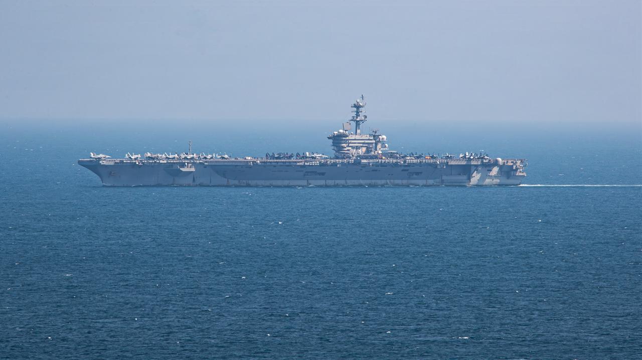 Nimitz-class aircraft carrier USS George Washington (CVN 73) conducts routine operations in the U.S. 5th Fleet area of operations, Oct. 24, 2026. (Photo via U.S. Navy)