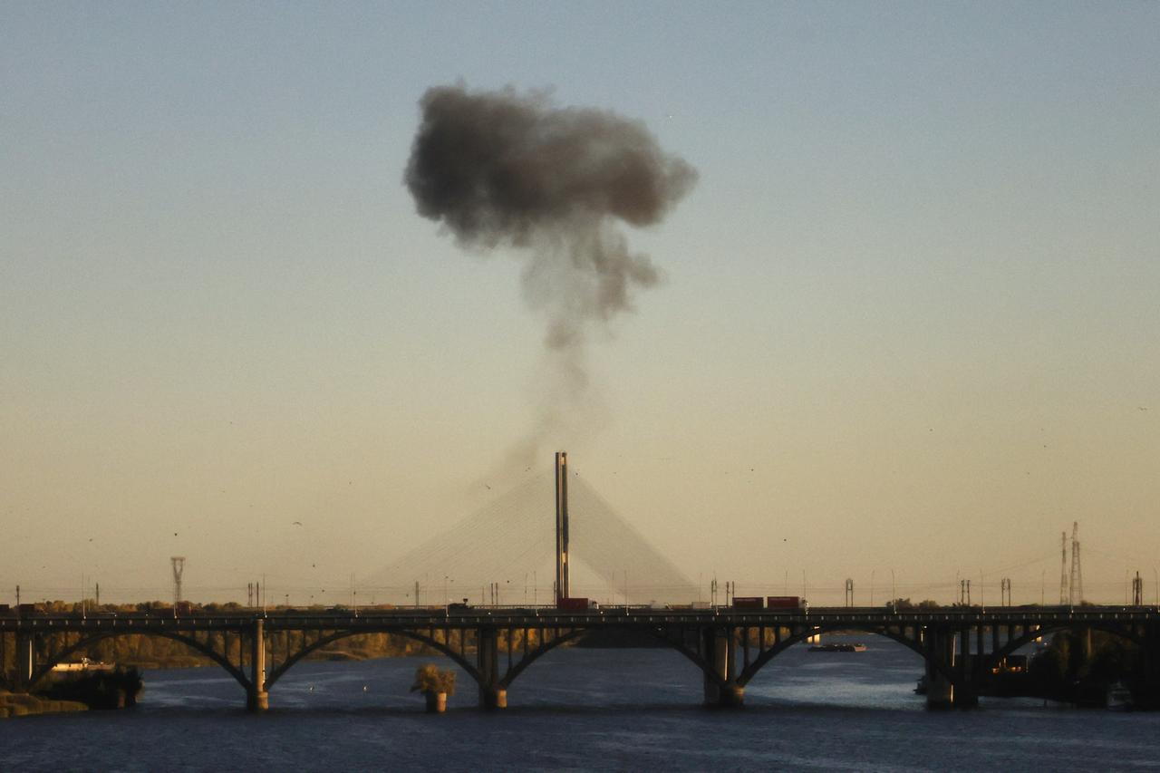 Kyiv bridge hit in Russian attack during German chancellor’s visit