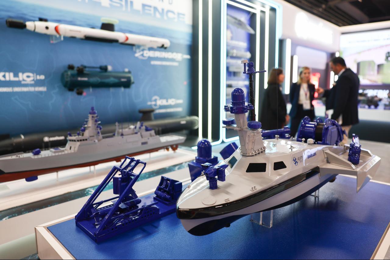 Turkish defense firm Aselsan's stand is seen during the 34th International Defense Industry Exhibition (MSPO) in Kielce, Poland, on September 8, 2026. (AA Photo)