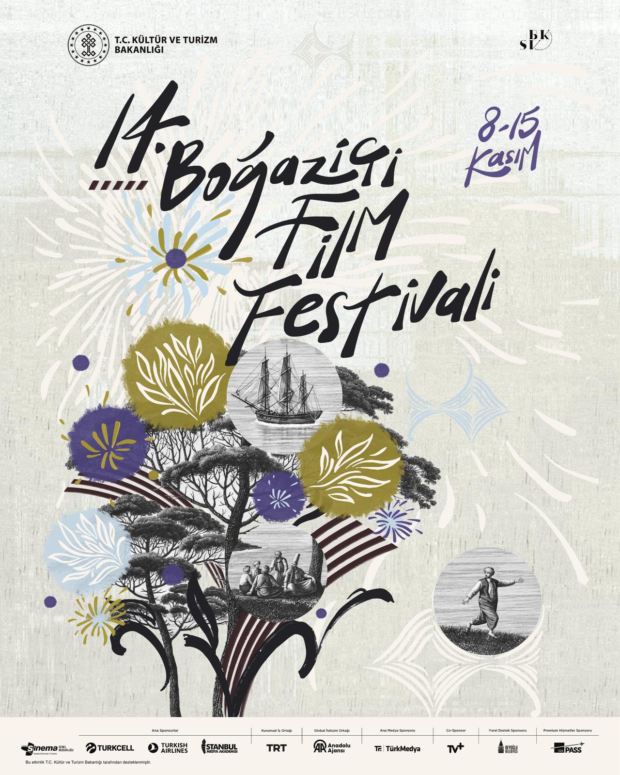 Poster of the 14th Bogazici Film Festival, designed by Fatma Betul Okuyucu. (Photo via X/@BogaziciFF)