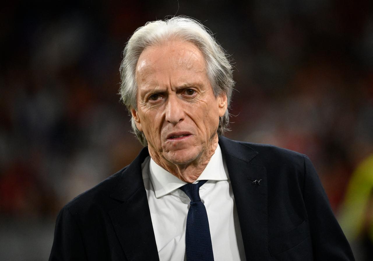 Portugal's head coach Jorge Jesus watches from the touchline during the UEFA Nations League match against Norway at Estadio do Dragao in Porto, Portugal, Oct. 4, 2026. (AFP Photo)