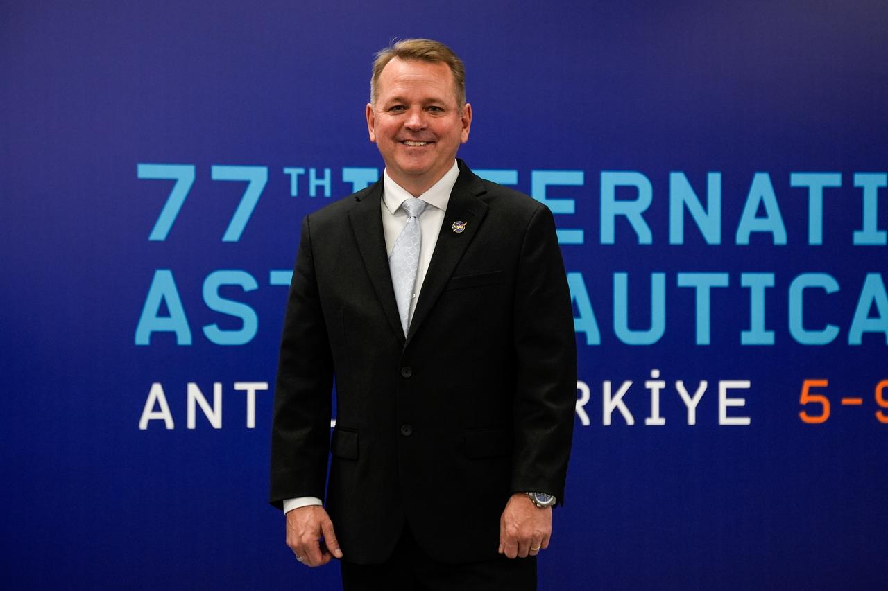 NASA Associate Administrator Matt Anderson during an exclusive interview at the International Astronautical Congress (IAC) held at the NEST Convention Center in Antalya, Türkiye on October 5, 2026. (AA Photo)