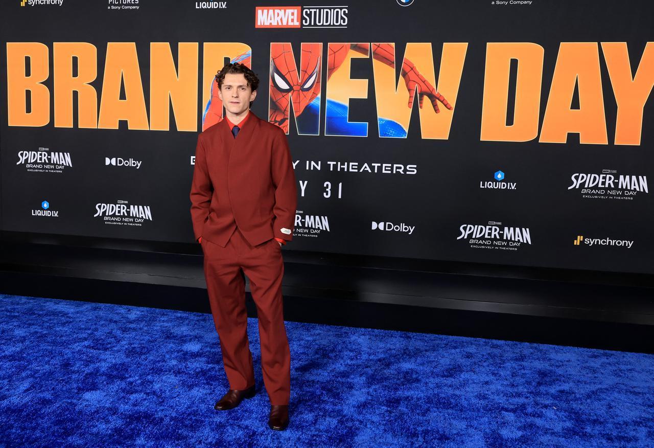 Tom Holland attends the Los Angeles Premiere Of Columbia Pictures' "Spider-Man: Brand New Day" at Dolby Theatre on July 27, 2026 in Hollywood, California. (AFP Photo)