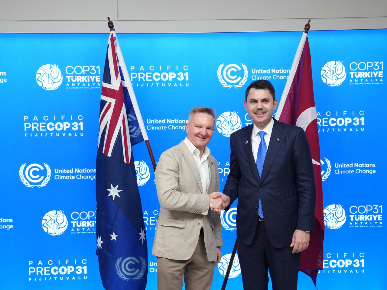 COP31 President and Minister of Environment, Urbanisation and Climate Change Murat Kurum presides over Pre-COP meetings in Fiji and Tuvalu ahead of negotiations in Antalya, Türkiye. (AA Photo )