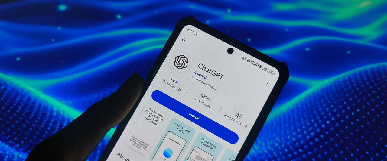 The ChatGPT app by OpenAI is displayed on a smartphone in an illustrative image. (Adobe Stock Photo)