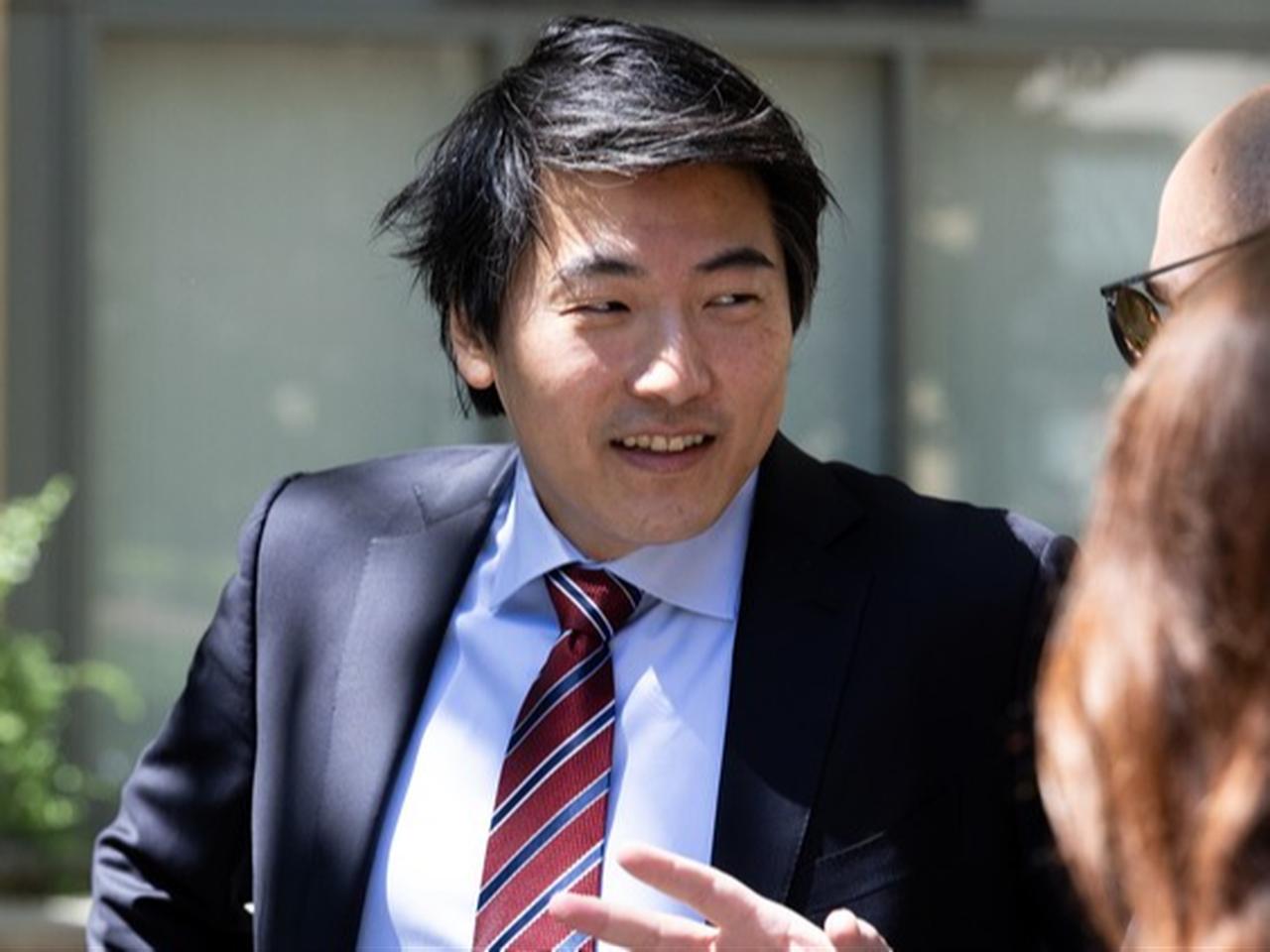 OpenAI Chief Strategy Officer Jason Kwon stands outside the courthouse at the Ronald V. Dellums Federal Building on May 18, 2026, in Oakland, California. (AFP Photo)