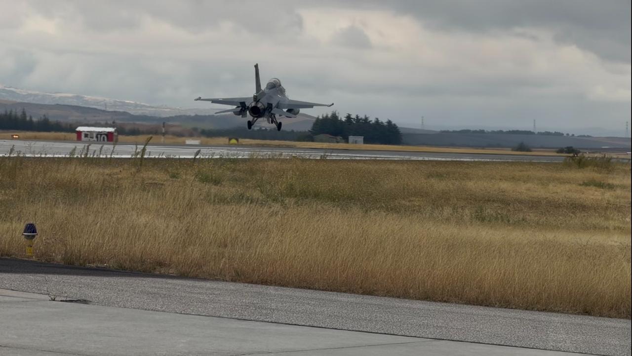 Turkish Air Force's F-16 belonging to the 403rd Test Squadron Command takes off from Murted Air Base in Ankara, Türkiye, on Oct. 6, 2026. (Photo via X/@tcsavunma)