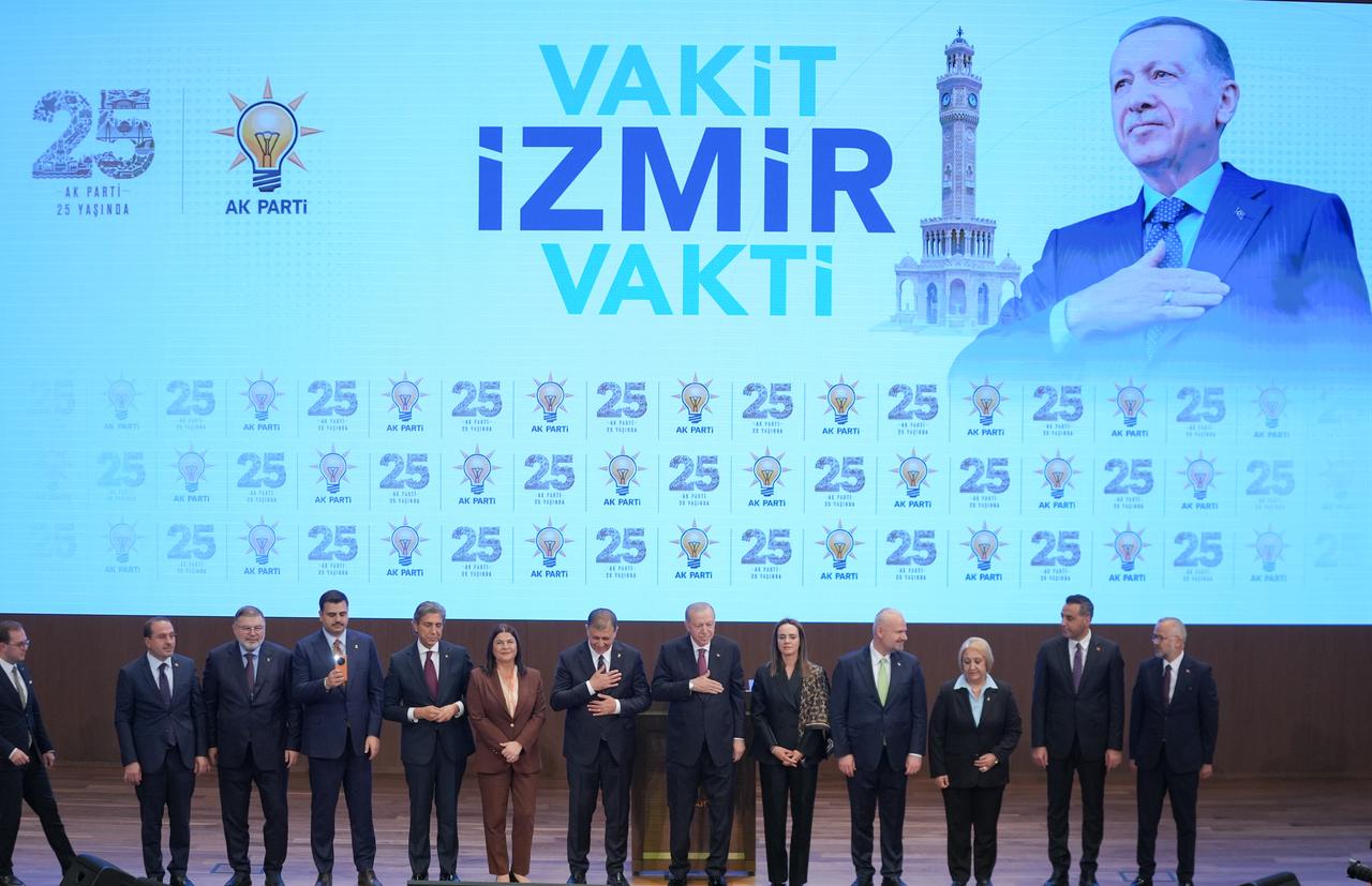 Turkish President and Leader of the Justice and Development (AK) Party Recep Tayyip Erdogan attends the Legislative Year Opening Meeting with AK Party Deputies at the AK Party Congress Center in Ankara, Türkiye on October 7, 2026. (AA Photo)