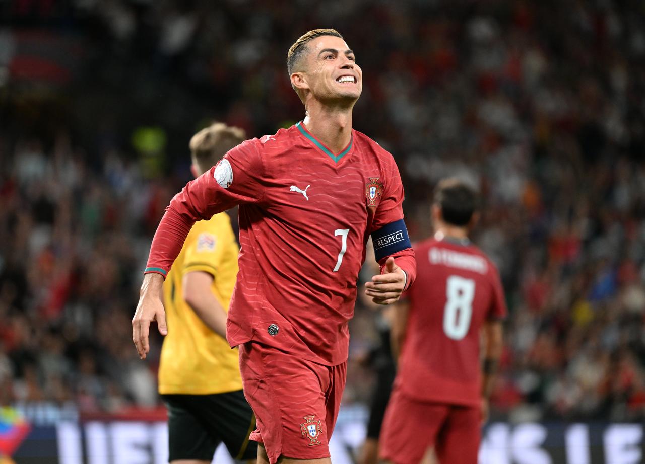 Cristiano Ronaldo of Portugal in action during the UEFA Nations League 2026/27 Group A4 League Phase match between Portugal and Wales at Estadio Jose Alvalade on September 24, 2026 in Lisbon, Portugal. (AA Photo)