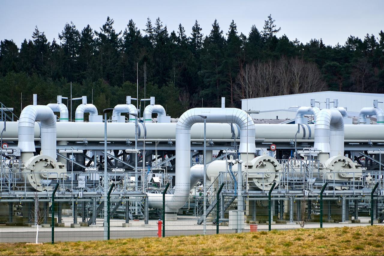 Gas infrastructure at Gazprom’s Nord Stream 2 pipeline landing site in Lubmin, Germany on April 3, 2022. (Adobe Stock Photo)