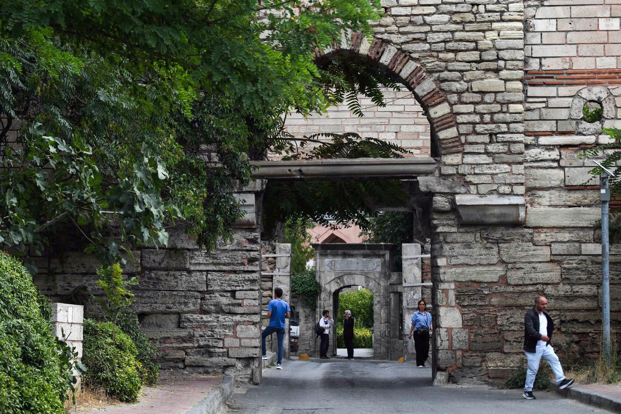 Silivrikapı in Istanbul keeps Ottoman mace above arch