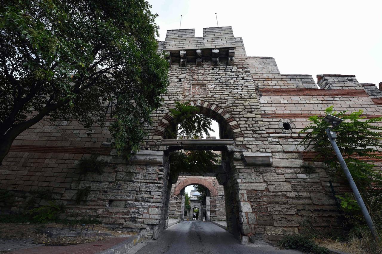 View of the double-walled defensive structure at Silivrikapi on Oct. 8, 2026. (AA Photo)