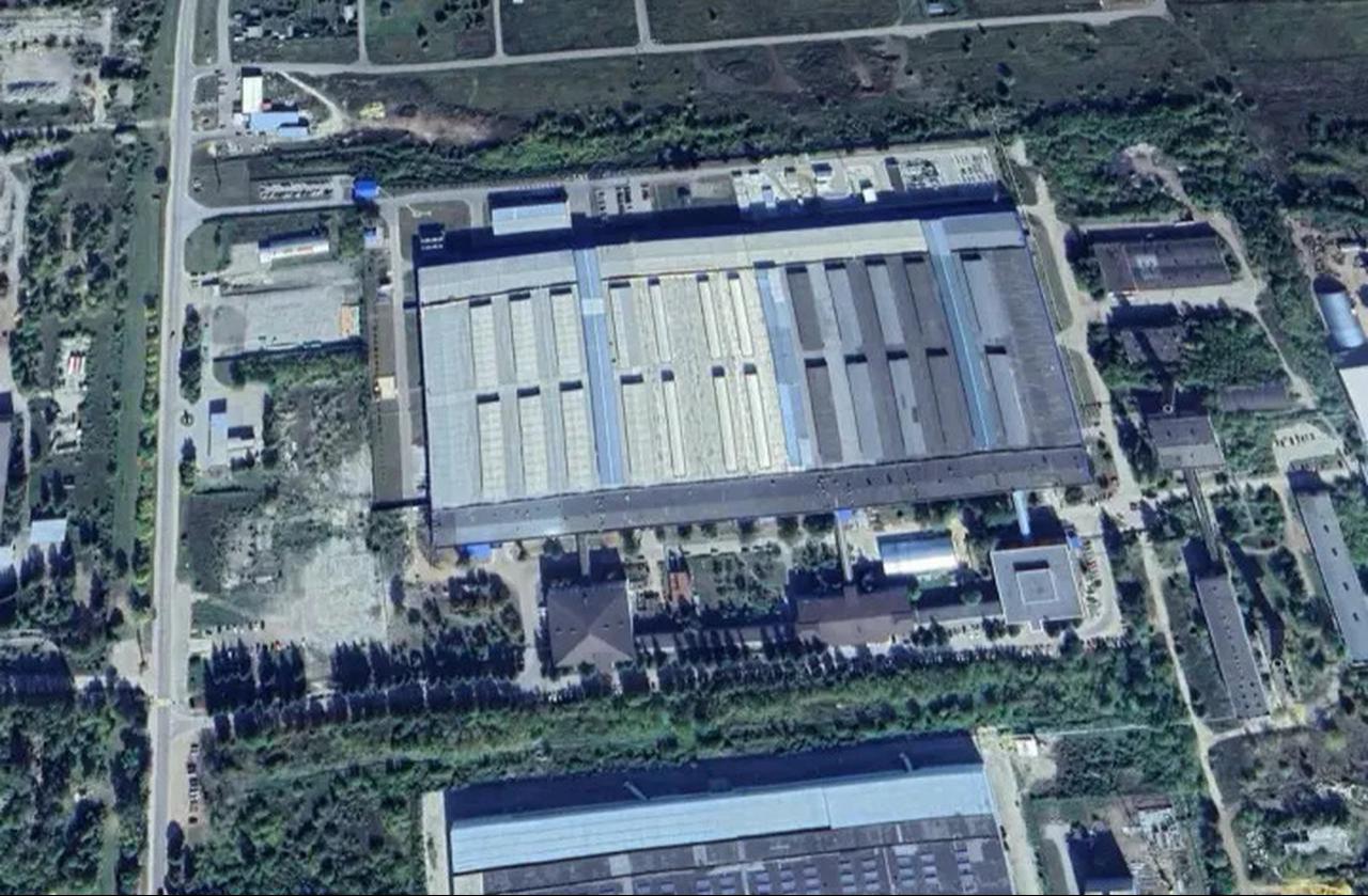 An aerial view shows the Sasta machine-tool plant in Sasovo, Russia, which also houses Yandex’s data center. (Image via X)