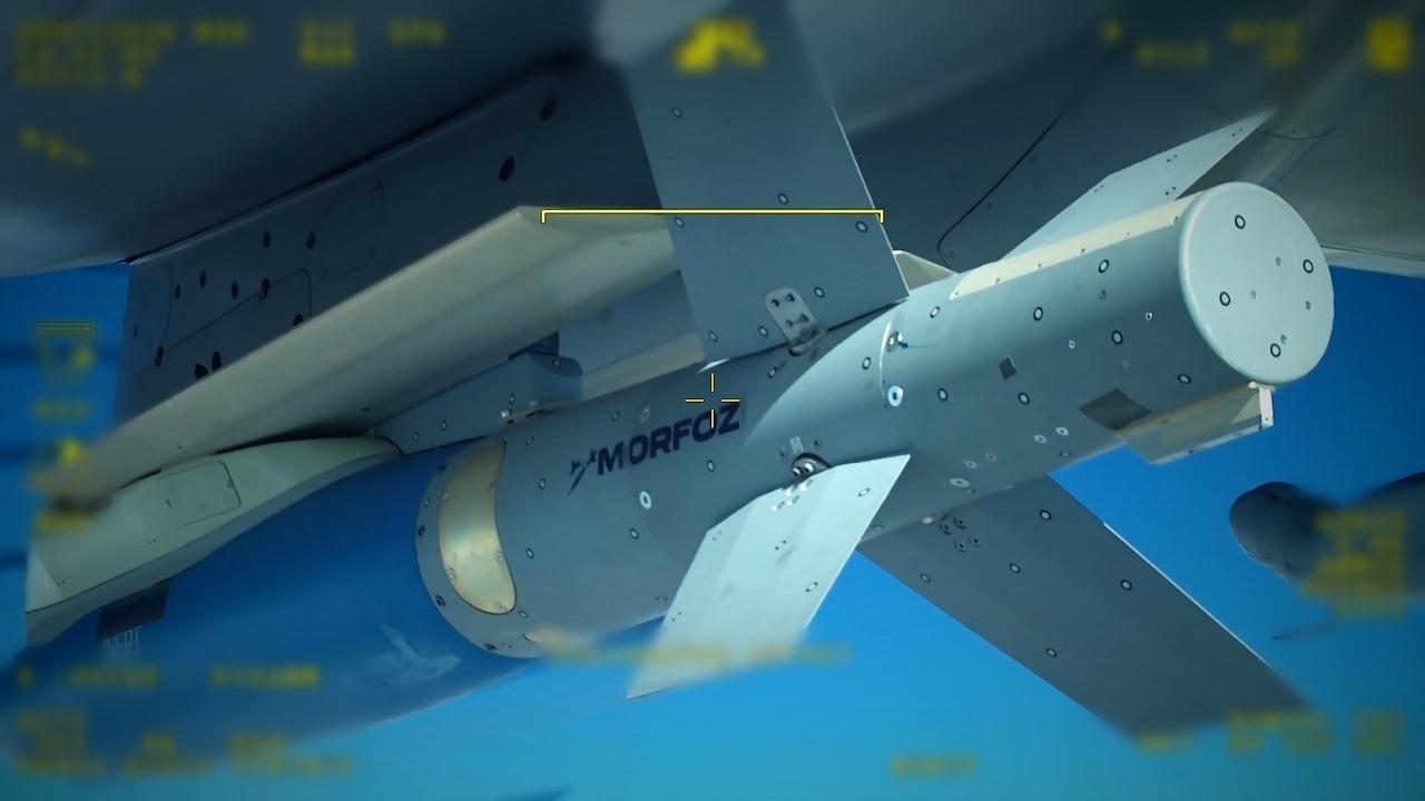 The photo shows Aselsan's MORFOZ Guidance Kit during a firing test with  Baykar’s Bayraktar Akinci unmanned combat aerial vehicle (UCAV) on Oct. 9, 2026. (Photo via Baykar/Screengrab/HO)