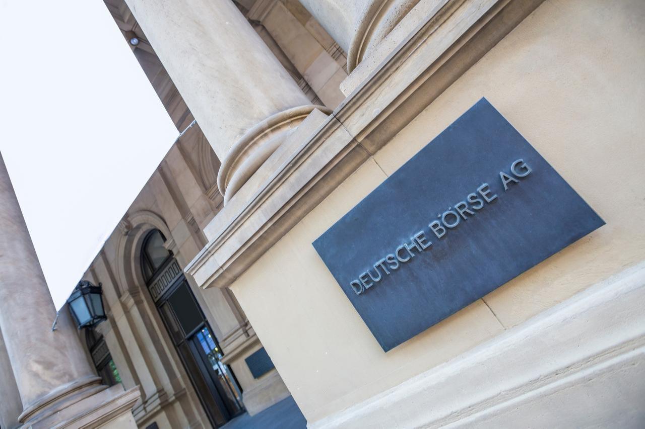The sign at the Deutsche Borse AG headquarters in Frankfurt, Germany. (Adobe Stock Photo)