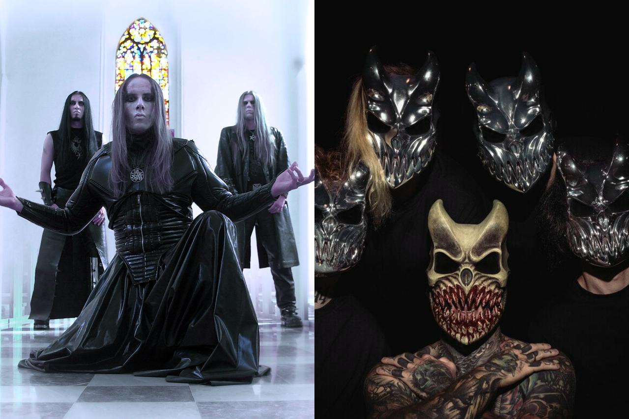 Behemoth (L) and Slaughter to Prevail (R) are known for their theatrical dark imagery and extreme metal visual style. (Photo collage by Türkiye Today team)