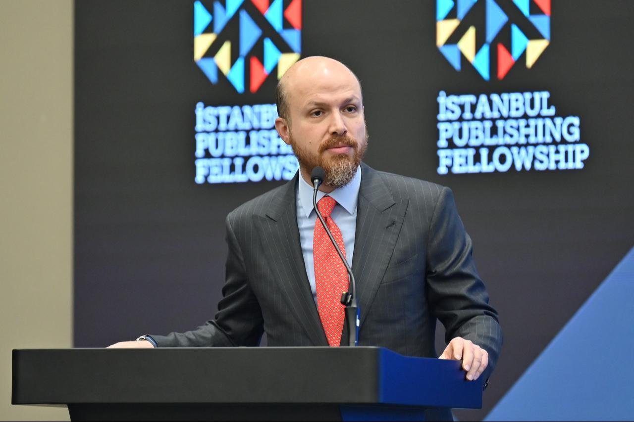 Bilal Erdogan, chairman of the Board of Trustees of the Ilim Yayma Foundation, delivers a speech at the opening ceremony of the 11th International Istanbul Publishing Fellowship in Istanbul, Türkiye, Feb. 10, 2026. (Photo via Istanbul Publishing Fellowship)
