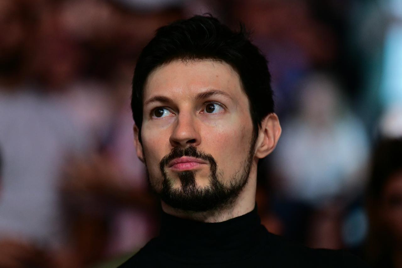 Telegram messaging app CEO and co-founder Pavel Durov watches the bantamweight bout between Russia’s Said Nurmagomedov and US' Mario Bautista at UFC 321 at Etihad Arena in Abu Dhabi, October 25, 2025. (AFP Photo)