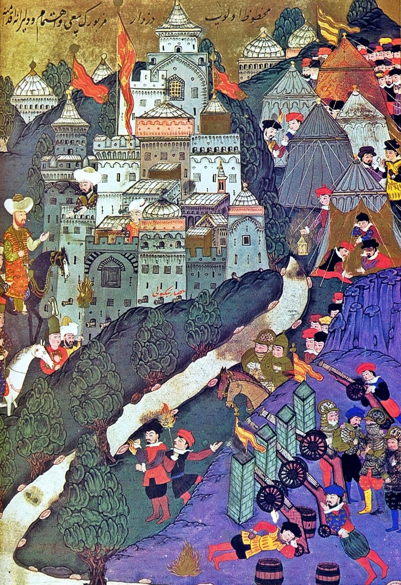 The Battle of Nicopolis (1396), Ottoman Turkish miniature. (Image via Topkapi Palace Museum)