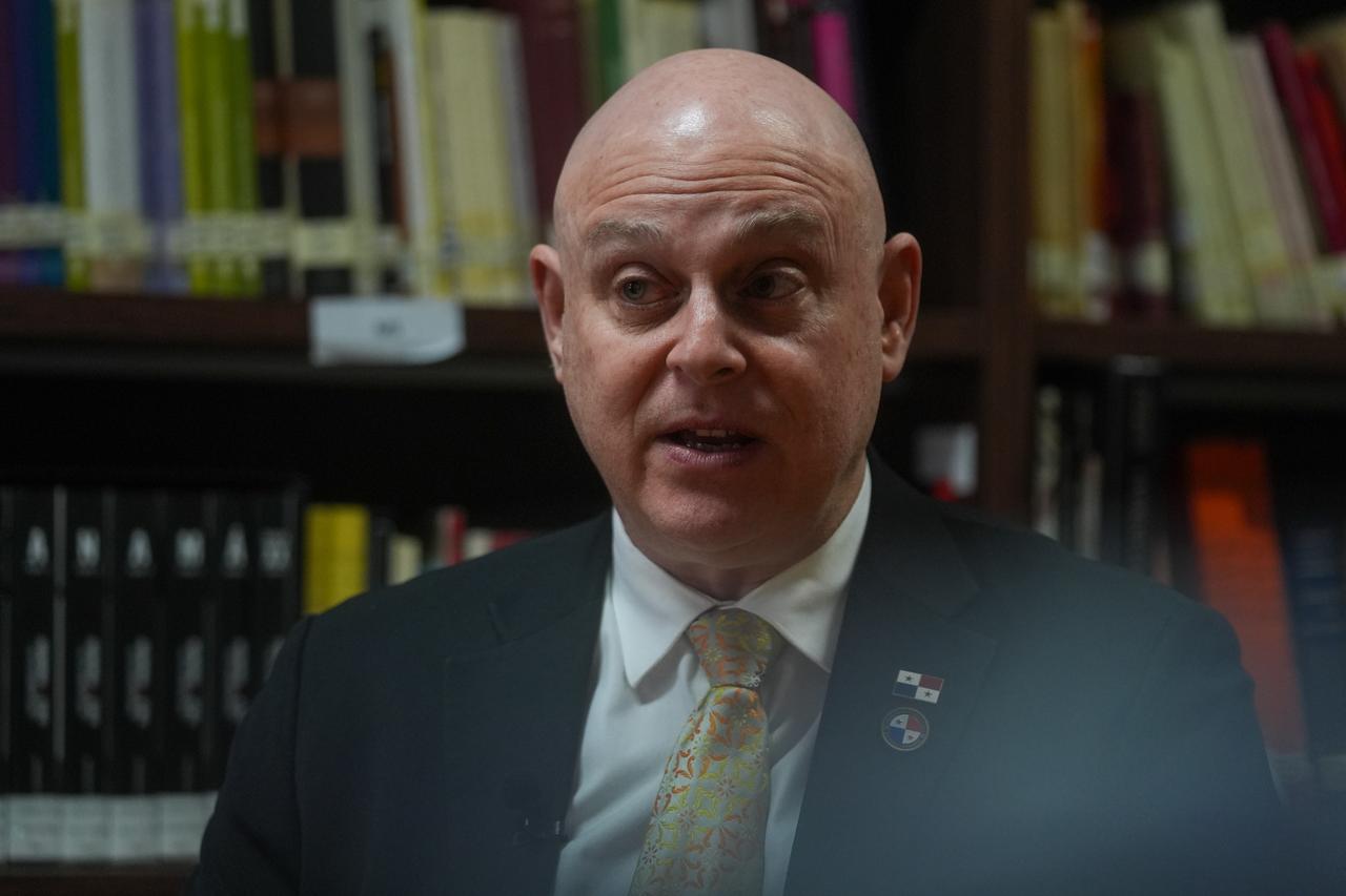 Photo shows Panama’s vice minister of foreign affairs for multilateral affairs and cooperation, Carlos Guevara Mann, during an interview with Anadolu in Ankara, Türkiye, accessed on Feb. 14, 2026. (AA Photo)