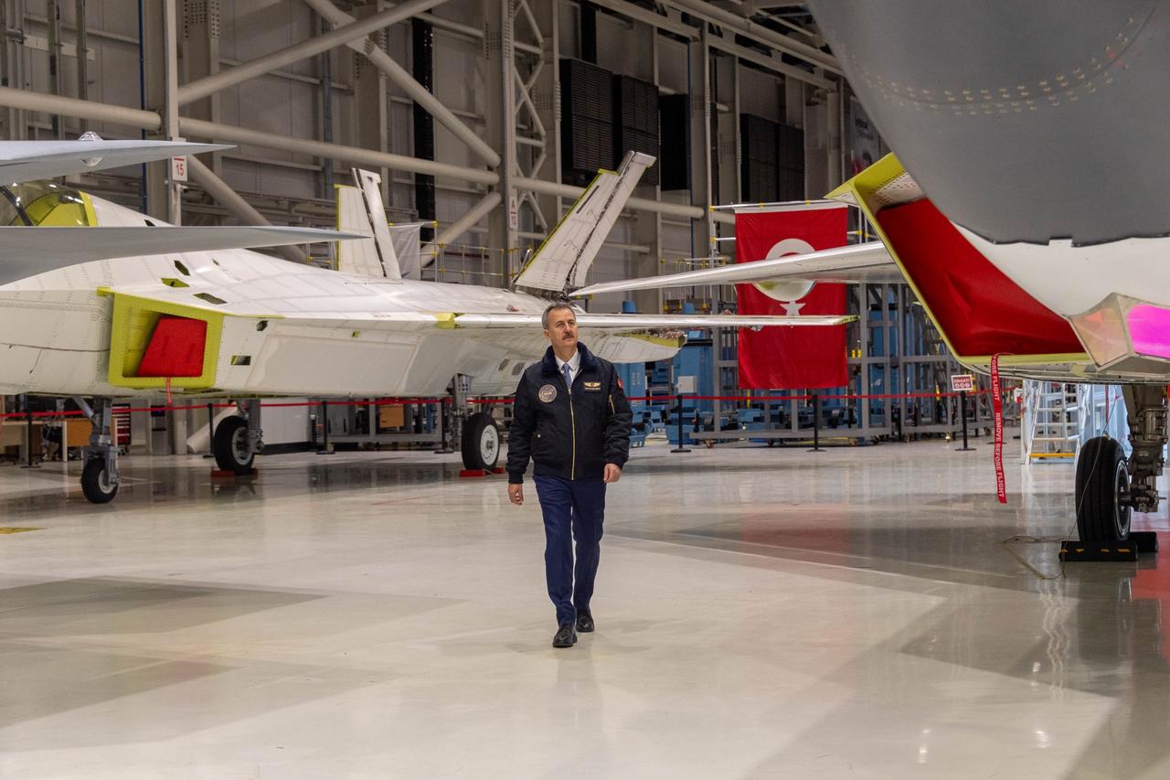 New prototypes of the National Combat Aircraft KAAN, to be used in tests during its development, were revealed by Turkish Aerospace Industries (TAI) in Ankara, Feb. 13, 2026. (AA Photo)