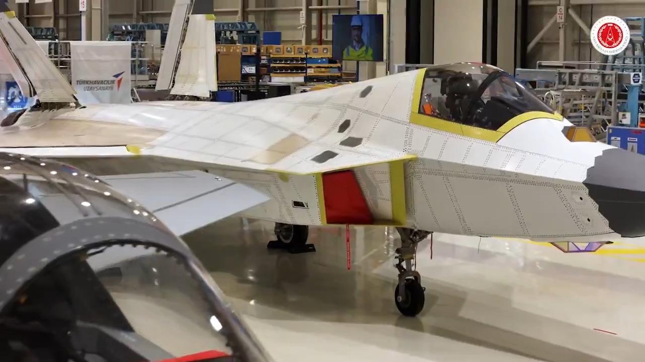 New prototypes of the National Combat Aircraft KAAN were revealed by Turkish Aerospace Industries (TAI) in Ankara, Türkiye, on Feb. 13, 2026. (Photo via X/@halukgorgun)