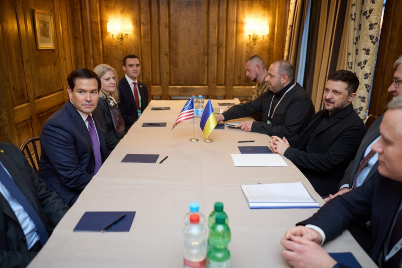 President of Ukraine Volodymyr Zelenskyy held a meeting with U.S. Secretary of State Marco Rubio on the sidelines of the Munich Security Conference in Munich, Germany on February 14, 2026. (AA Photo)