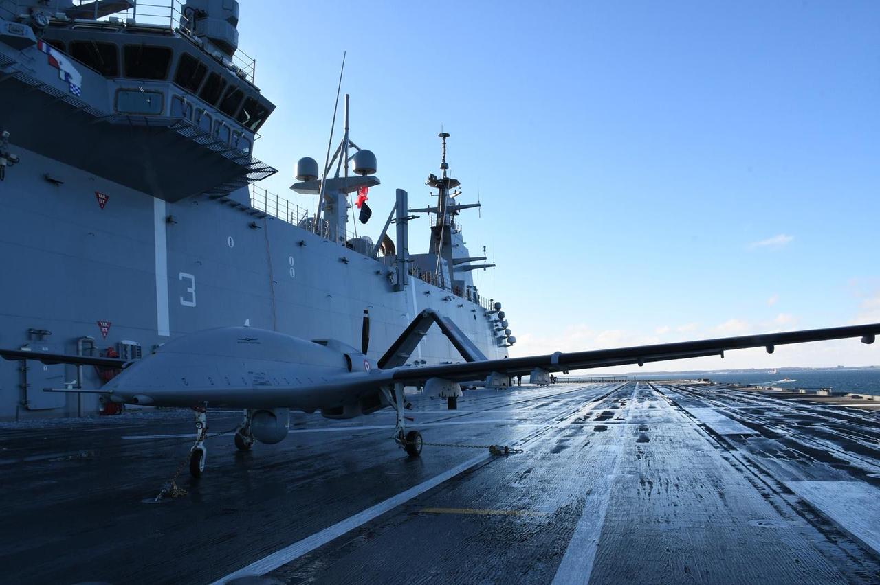 Turkish UAV TB-3 hits targets succesfully during the NATO Steadfast Dart-2026 in Germany, accessed on Feb. 15, 2026. (AA Photo)