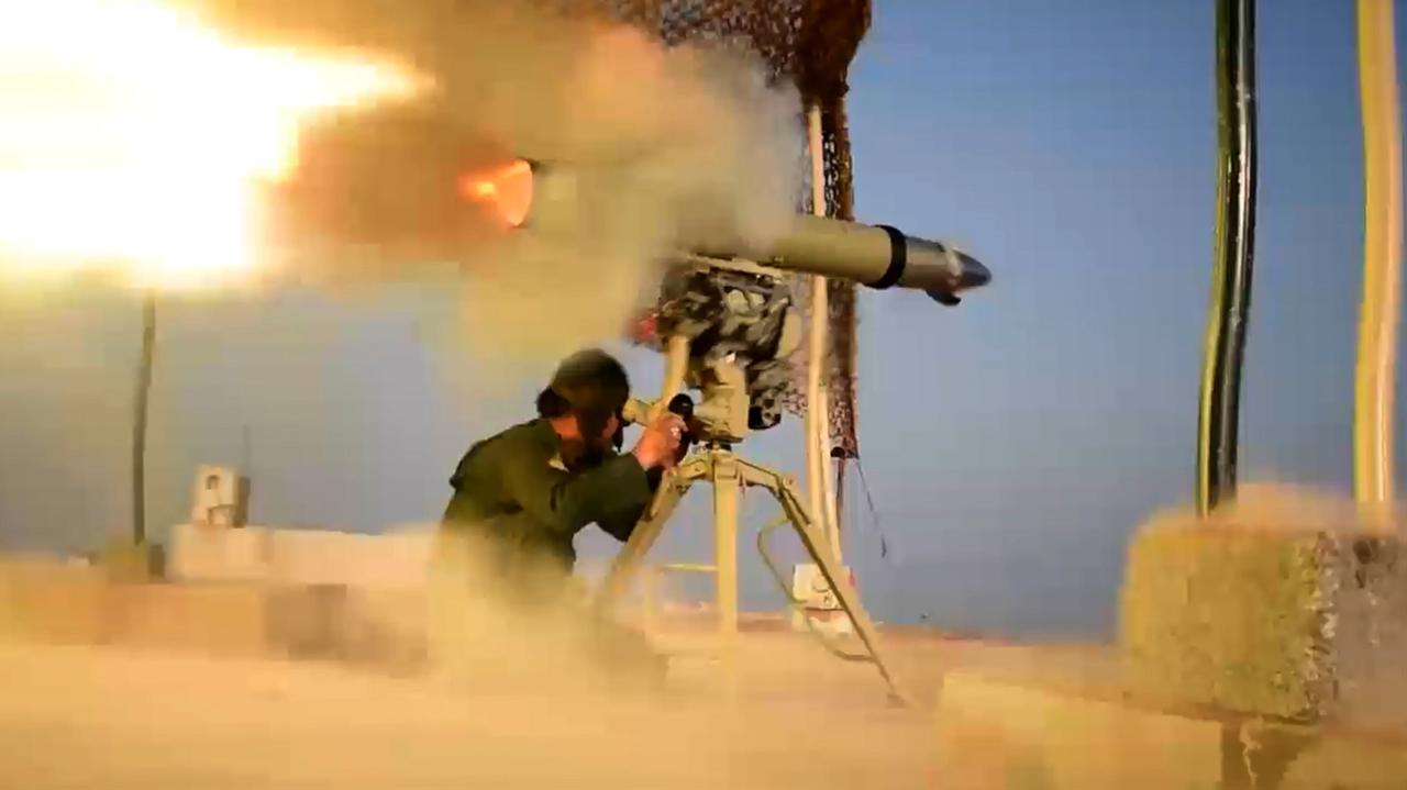 Iranian military personnel take part in an exercise titled "Smart Control of the Strait of Hormuz", launched by the Naval Forces of the Islamic Revolutionary Guard Corps, is being carried out in the Persian Gulf and the Strait of Hormuz on February 16, 2026. (Islamic Revolutionary Guard Corps/AA Photo)