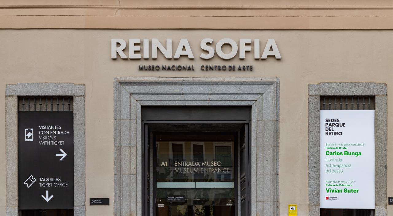 Exterior view of the Museo Nacional Centro de Arte Reina Sofia in Madrid, Spain. (Adobe Stock Photo)