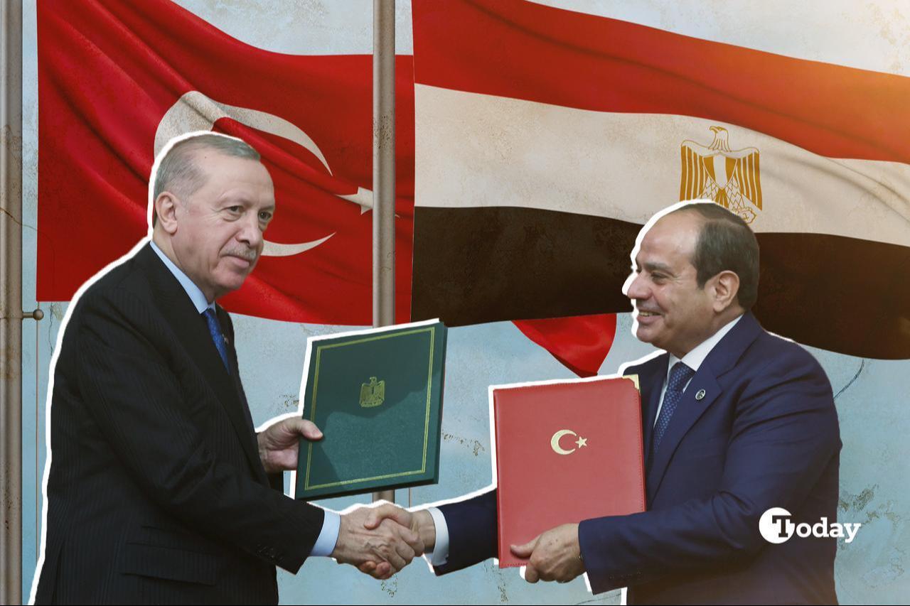Turkish President Recep Tayyip Erdogan and Egyptian President Abdel Fattah el-Sisi attend the signing ceremony for the agreements following their meeting in Cairo, Egypt, on February 4, 2026. (Collage by Türkiye Today / Zehra Kurtulus)