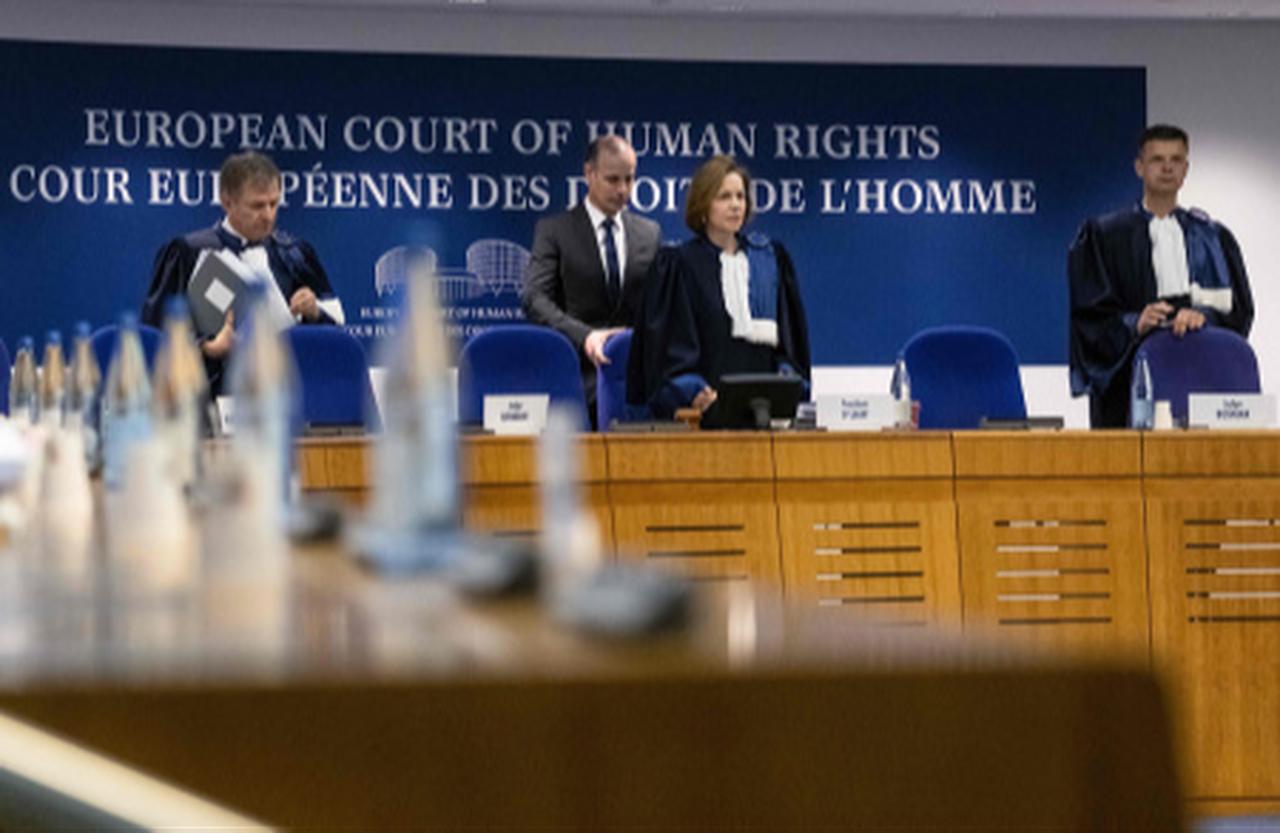 European Court of Human Rights hearing in two climate change cases involving France and Switzerland, March 29, 2023, in Strasbourg, France. (AFP Photo)