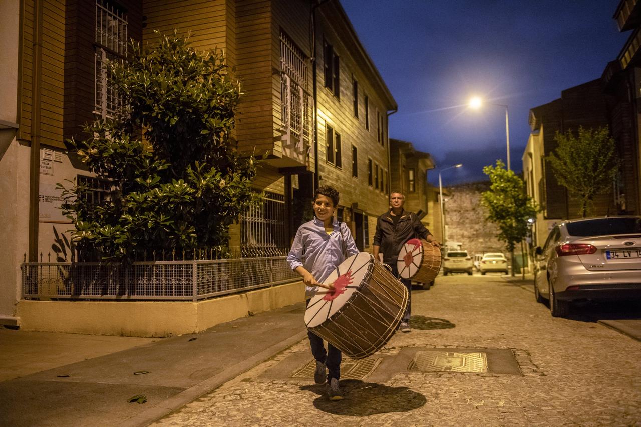 Ramadan drummers walking late at night in the streets of Istanbul, Türkiye, May 30, 2018. (AA Photo)