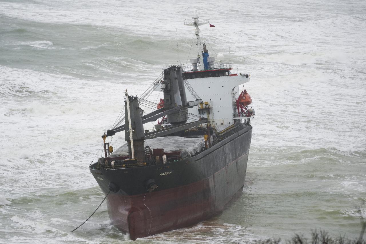 Grounded cargo ship waits off coast of Istanbul with no call for assistance
