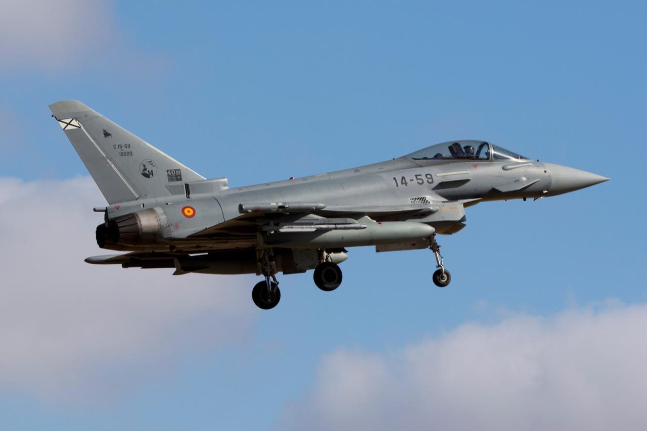 Eurofighter Typhoon combat aircraft at an unspecified location and time. (Adobe Stock Photo)