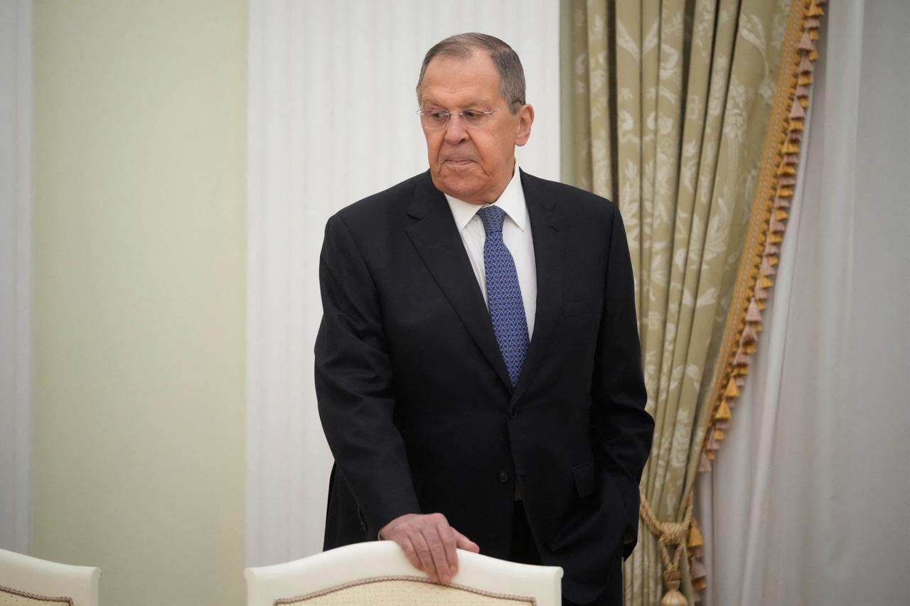 Russian Foreign Minister Sergei Lavrov attends a meeting of Russian President with Cuban Foreign Minister at the Senate Palace of the Kremlin in Moscow, Russia on February 18, 2026. (AFP Photo)