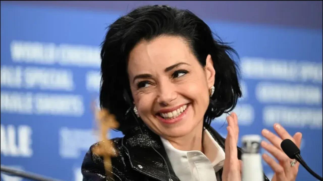 Turkish actress Ozgu Namal attends a press conference during the 76th Berlin International Film Festival (Berlinale) in Berlin, Germany, February 20, 2026. (Photo via tgrthaber.com)