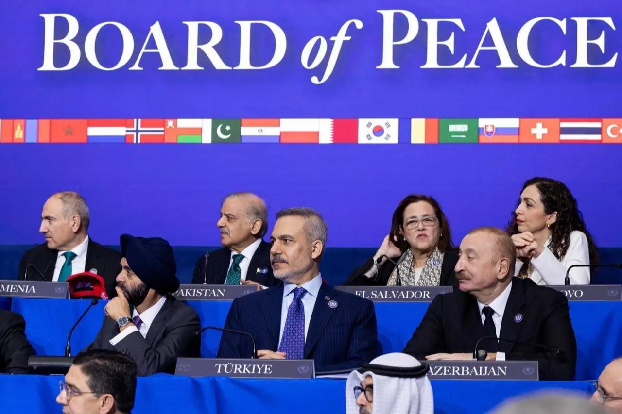 This image captures the inaugural meeting of the "Board of Peace" held in Washington on Feb. 19, 2026. (AA Photo)