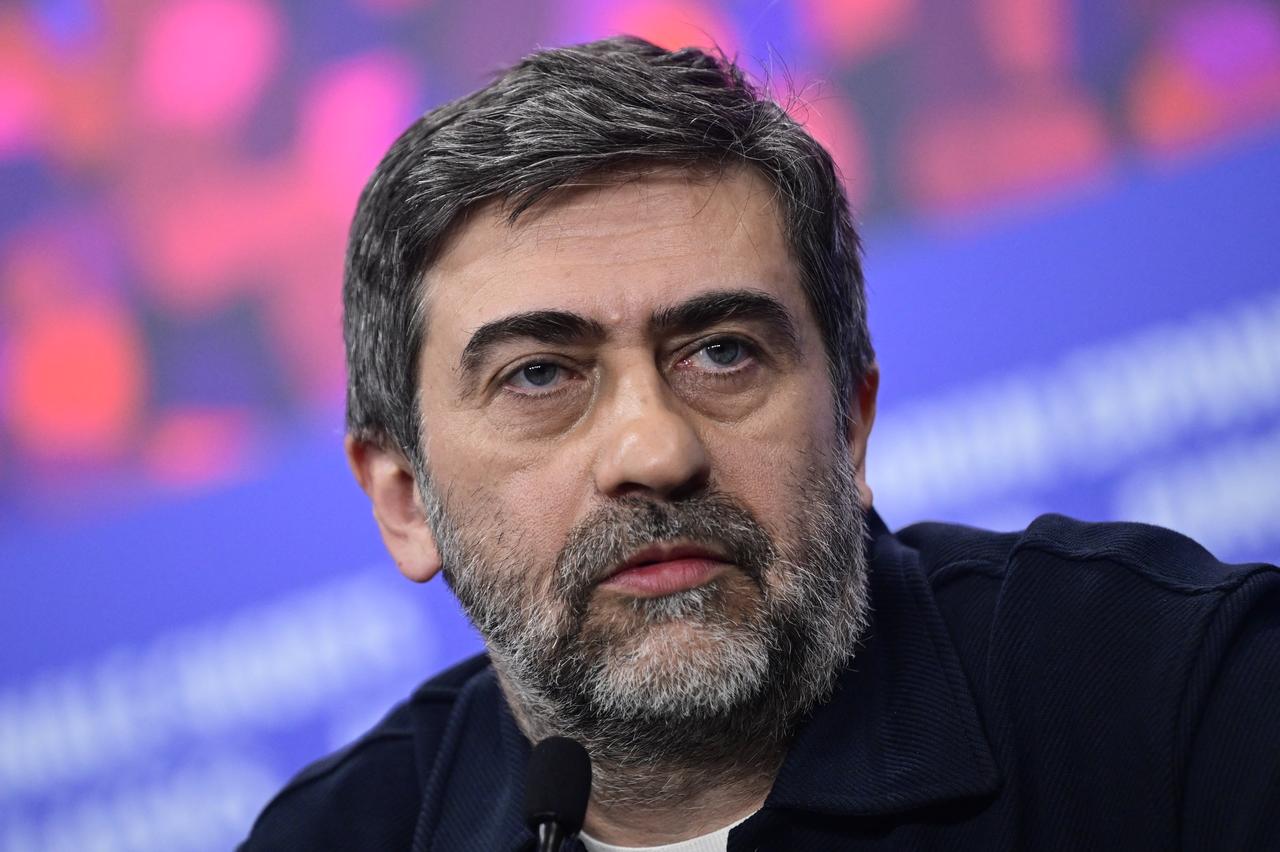 Turkish director Emin Alper attends a press conference for the film "Kurtulus" (Salvation) presented in competition at the 76th Berlinale, Berlin, Germany, February 15, 2026. (AFP Photo)