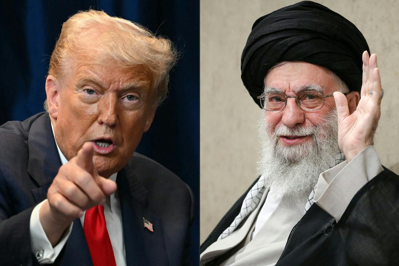 This combination of pictures created on February 20, 2026 shows US President Donald Trump (L) and Iran’s Supreme Leader Ayatollah Ali Khamenei. (AFP Photo/Handout/Khamnei.ir)