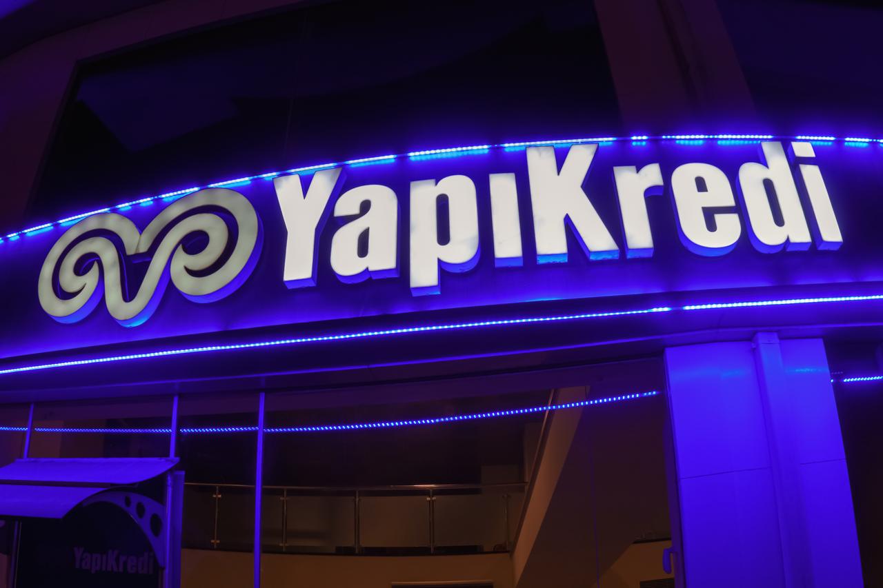 Exterior view of a Yapi Kredi bank branch in Antalya, Türkiye, May 18, 2023. (Adobe Stock Photo)