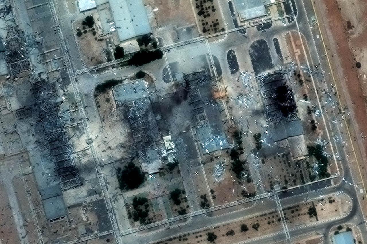 This handout satellite picture taken on June 22, 2025, shows damage after US strikes on the Isfahan nuclear enrichment facility in central Iran. (Satellite image ©2025 Maxar Technologies/AFP via Getty Images)