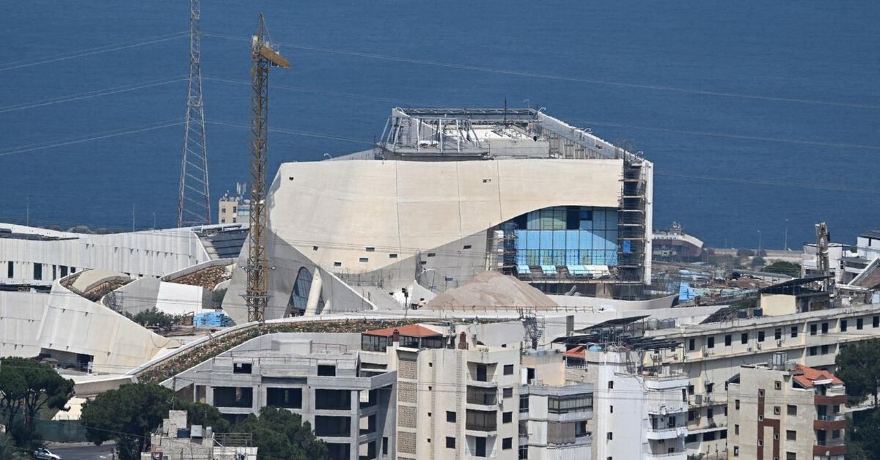 This picture shows the US Embassy building in Awkar, east of Beirut, on June 23, 2025. (AFP Photo)