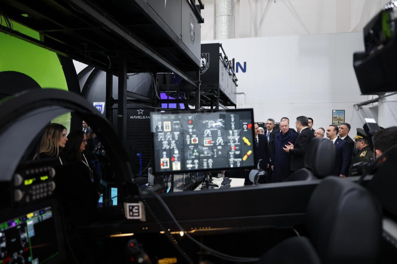 President Erdogan attends a ceremony for the opening of new facilities at Havelsan Technology Campus in Ankara, Feb. 24, 2026. (Photo via Turkish Presidency/Murat Cetinmuhurdar)