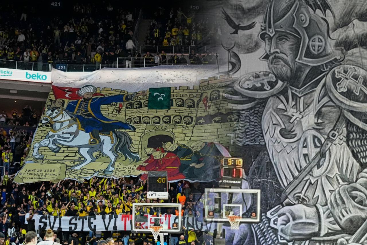 Banner war escalates: Fenerbahce fans fire back at Partizan over Kosovo display